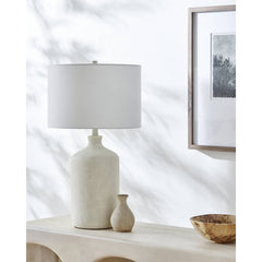 Huda Traditional White Table Lamp