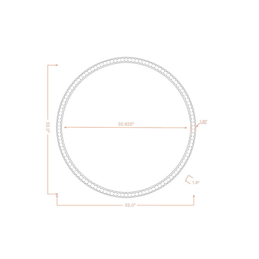 Wilkes Traditional Brown Wall Mirror