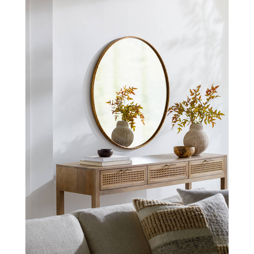Jaya Modern Gold Wall Mirror