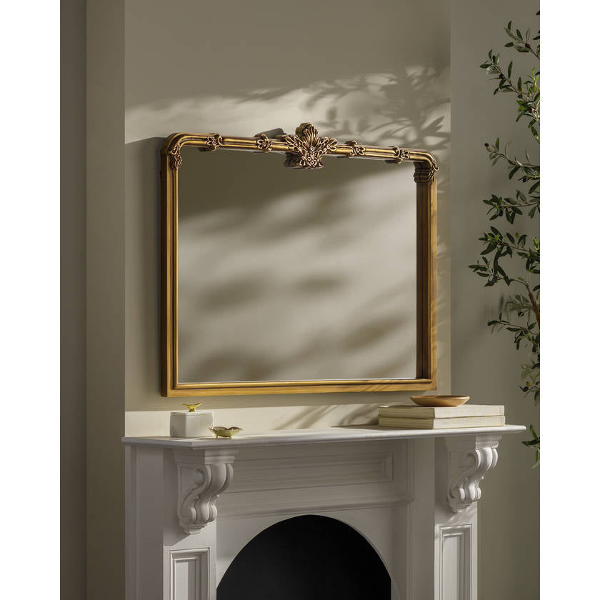 Morgen Traditional Gold Wall Mirror