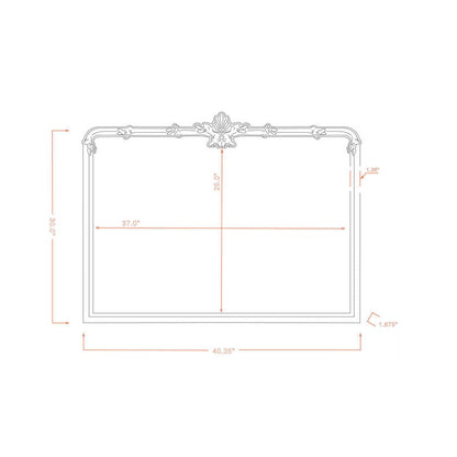 Morgen Traditional Gold Wall Mirror