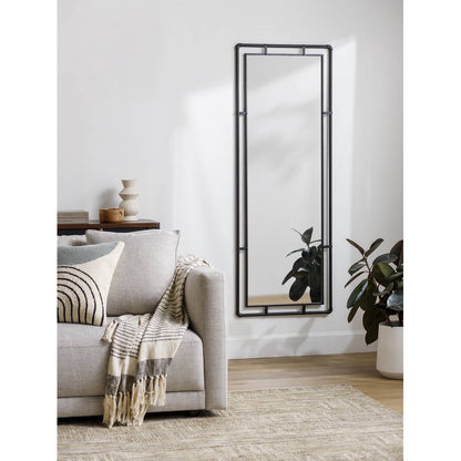 Jennett Rustic Black Wall Mirror