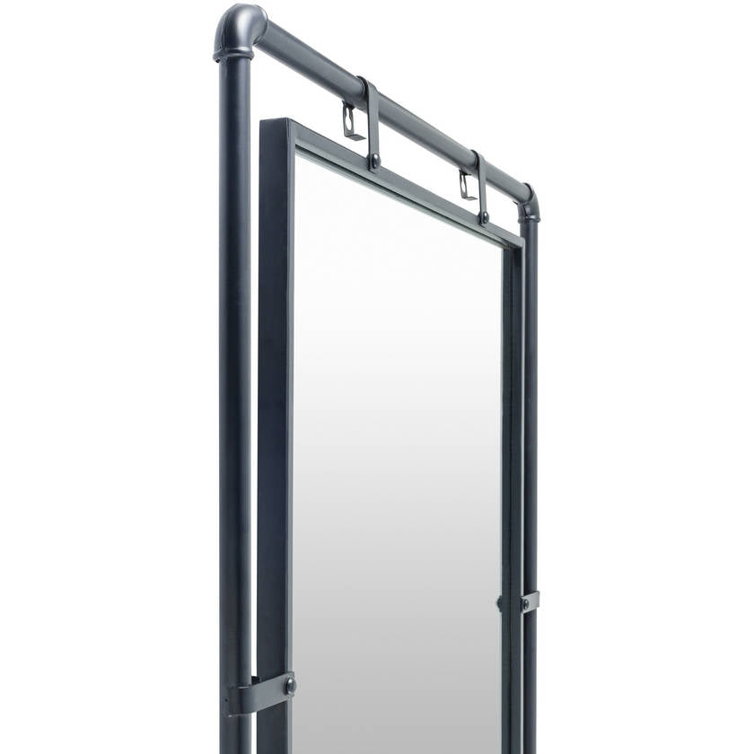 Jennett Rustic Black Wall Mirror