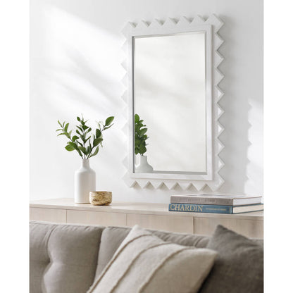 Houtdorp Traditional White Wall Mirror