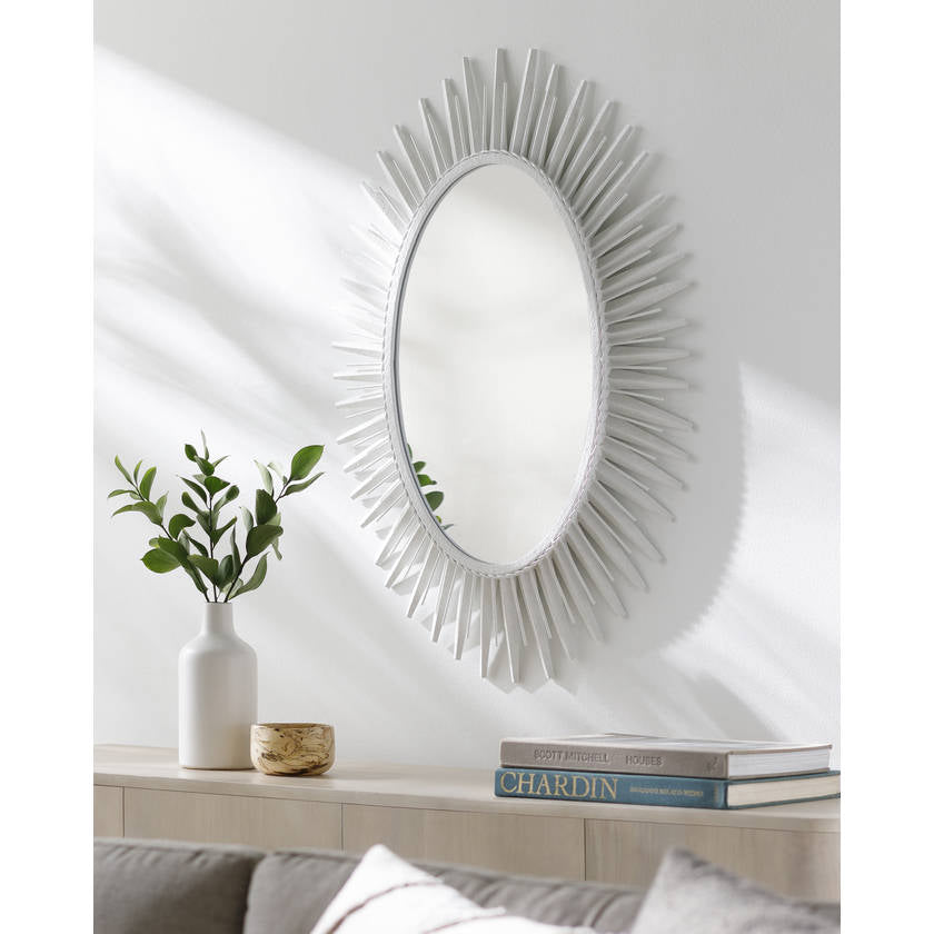 Hulhuizen Modern White Wall Mirror