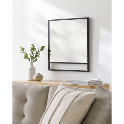 Aldric Rustic Black Wall Mirror