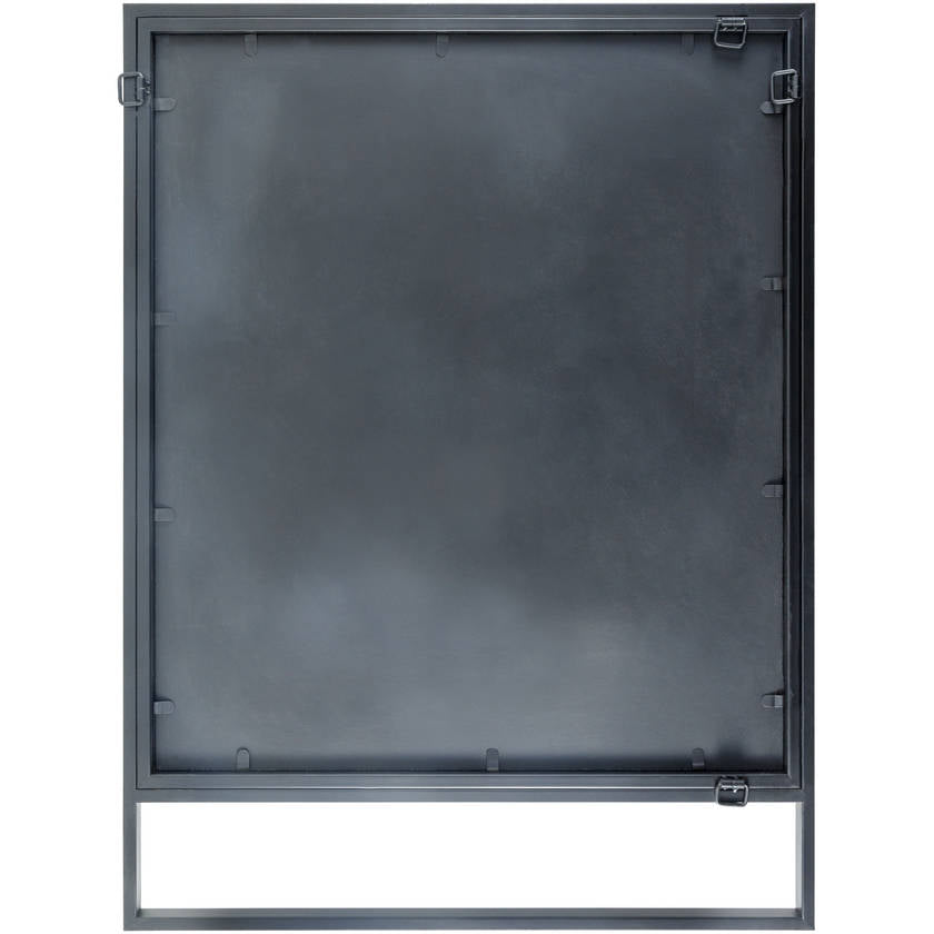 Aldric Rustic Black Wall Mirror