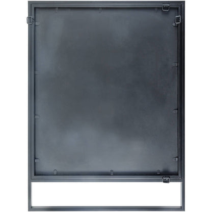 Aldric Rustic Black Wall Mirror