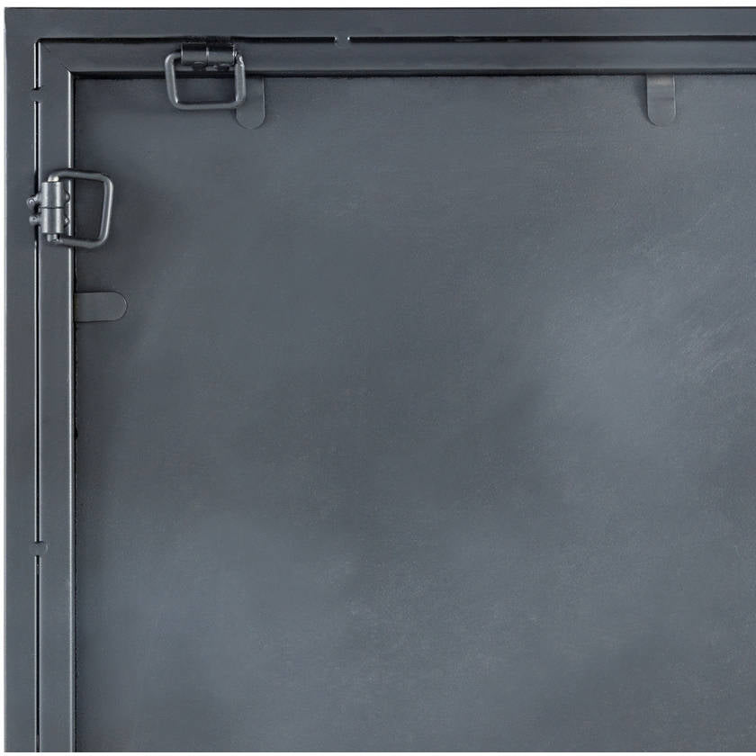 Aldric Rustic Black Wall Mirror