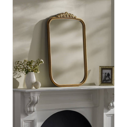 Coralee Traditional Gold Wall Mirror