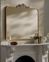 Shawnita Traditional Gold Wall Mirror