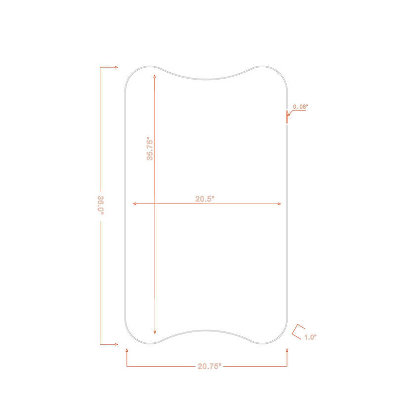 Ena Modern Black Wall Mirror