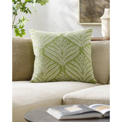 Jacquana Olive Pillow Cover