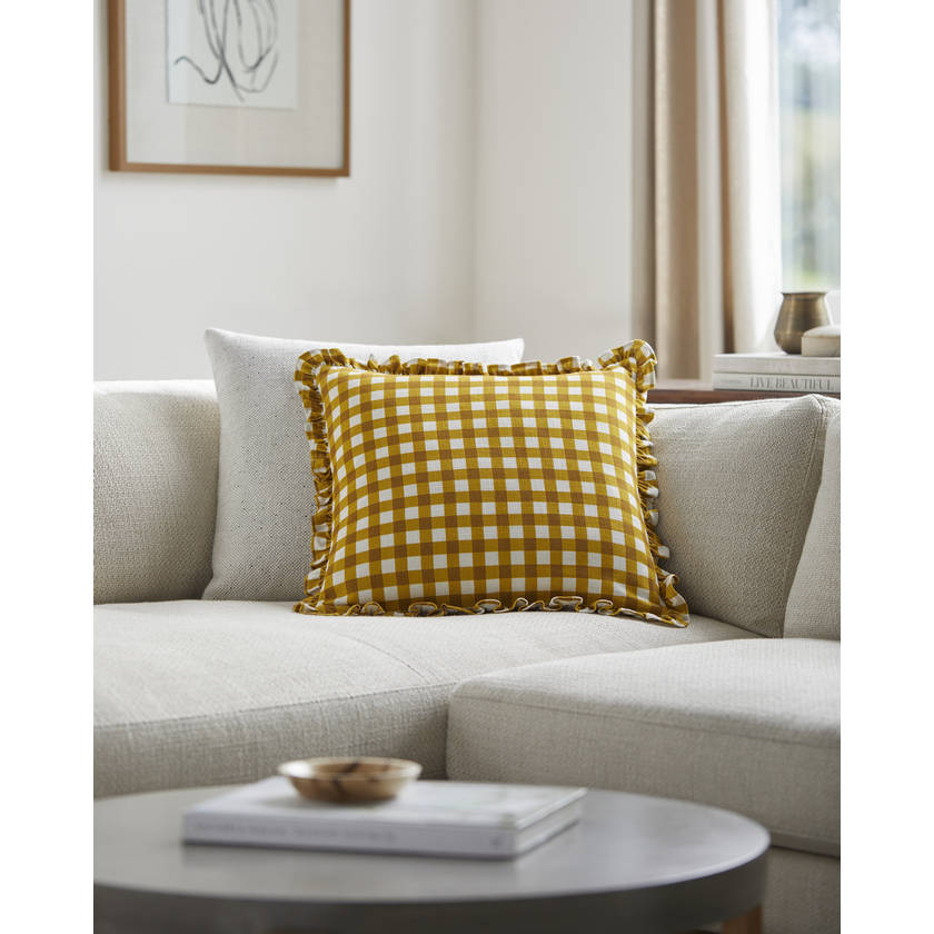 Melchor Medium Brown/Mustard Pillow Cover