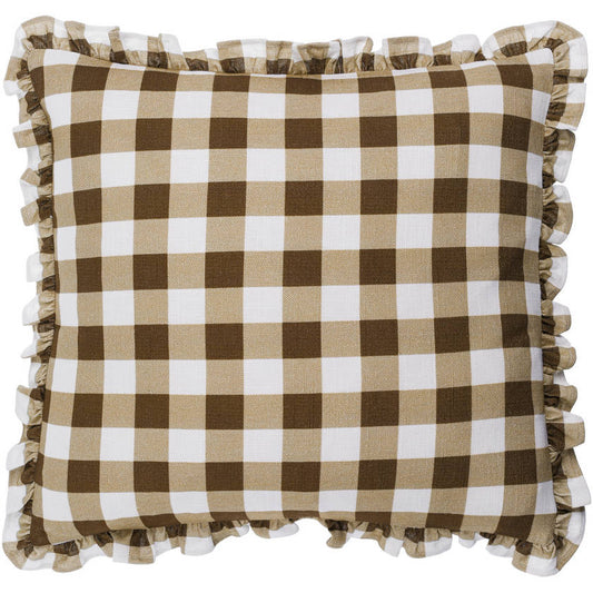 Lon Olive/Dark Brown Pillow Cover