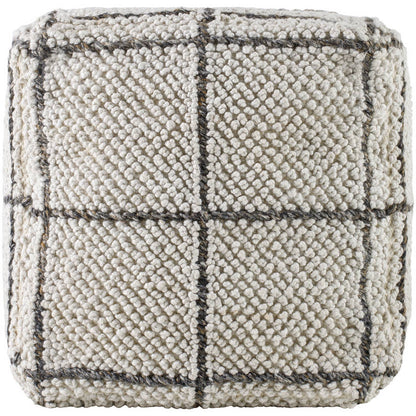 Shareen Cream/Dark Brown Pouf