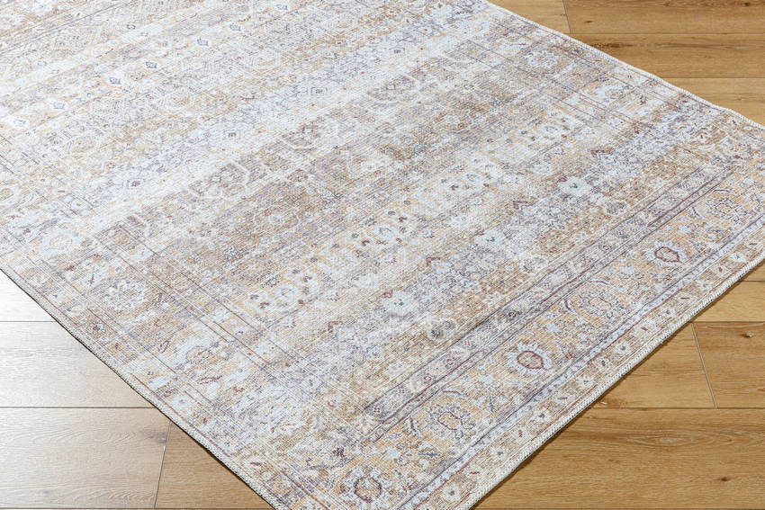 Epifanio Traditional Dark Brown Washable Area Rug