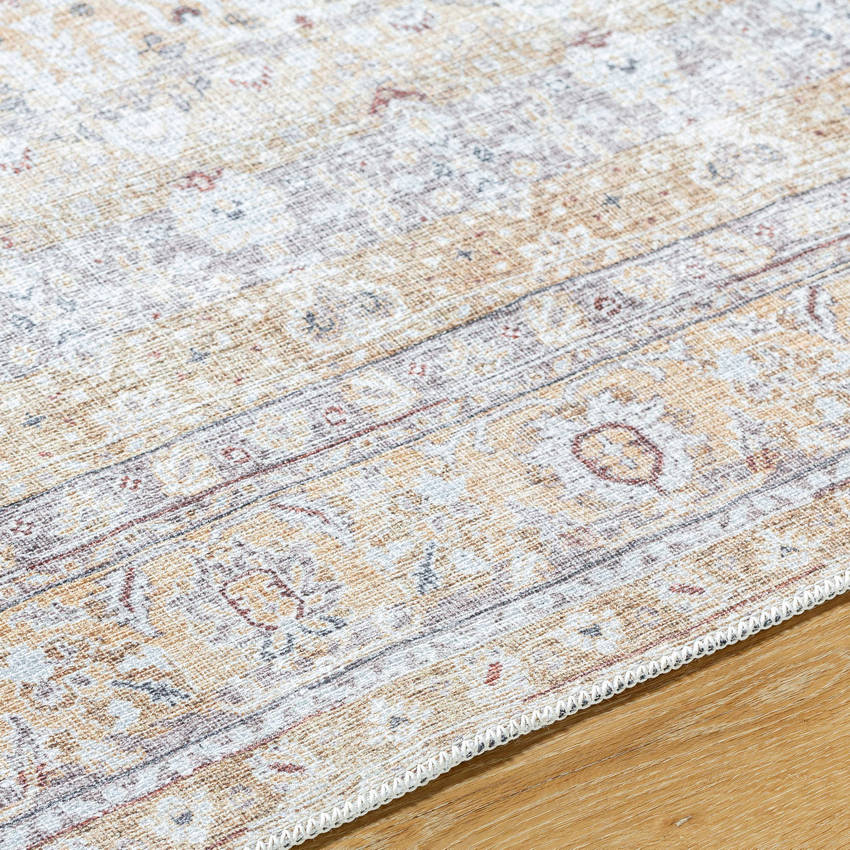 Epifanio Traditional Dark Brown Washable Area Rug