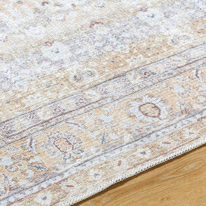 Epifanio Traditional Dark Brown Washable Area Rug