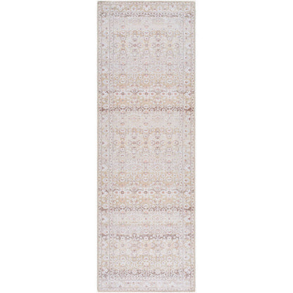 Kyna Traditional Light Brown Washable Area Rug