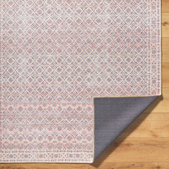 Hardin Traditional Rust Washable Area Rug