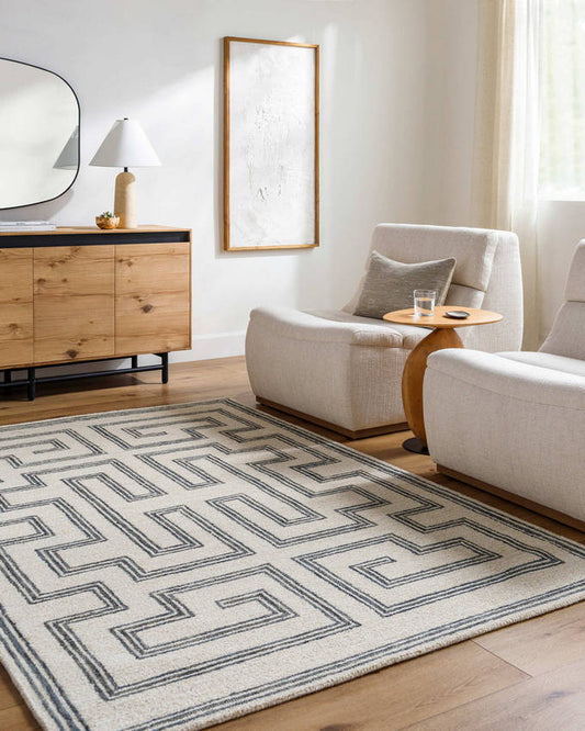 Capria Global Medium Gray/Light Beige Area Rug
