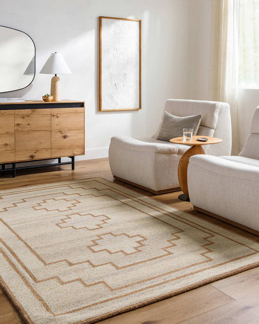 Colona Global Dark Brown/Light Beige Area Rug