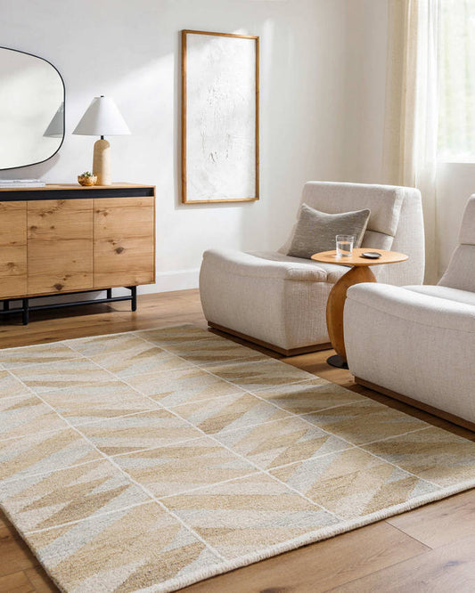 Micael Modern Medium Brown/Light Gray Area Rug