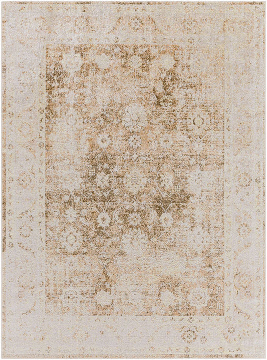 Chinenye Traditional Rust Washable Area Rug