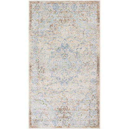 Elsmore Traditional Ash Washable Area Rug