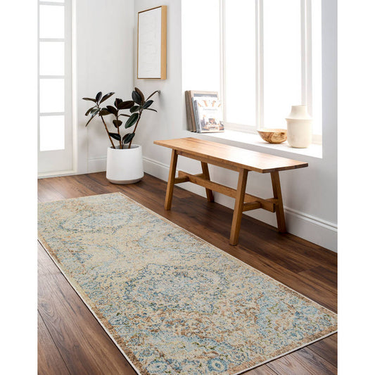Elsmore Traditional Ash Washable Area Rug