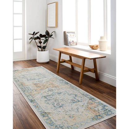 Hollenberg Traditional Slate Washable Area Rug