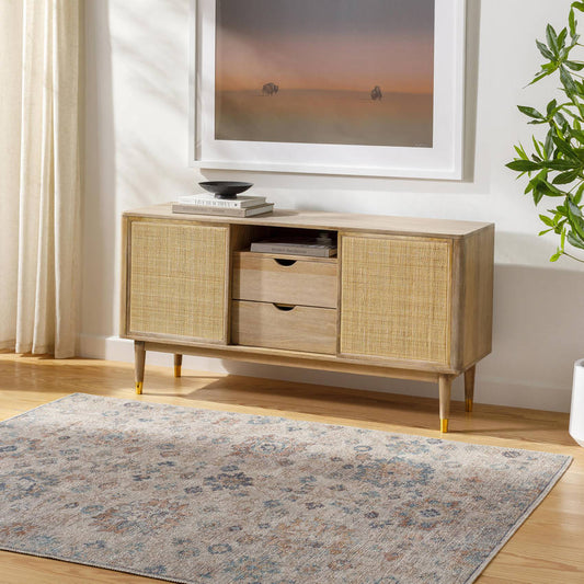 Olympic Traditional Gray/Light Beige Area Rug - Our PNW Home x Livabliss