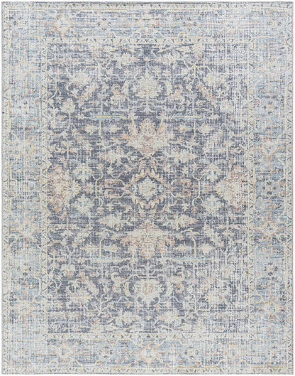 Olympic Traditional Charcoal/Sky Blue Area Rug - Our PNW Home x Livabliss