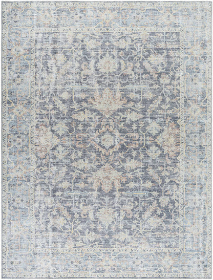 Olympic Traditional Charcoal/Sky Blue Area Rug - Our PNW Home x Livabliss