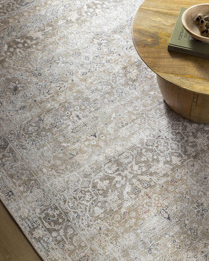 Rainier Traditional Brown Washable Area Rug - Our PNW Home x Livabliss