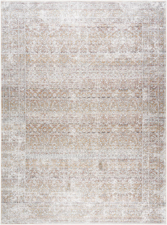 Rainier Traditional Dark Brown/Cream Washable Area Rug - Our PNW Home x Livabliss