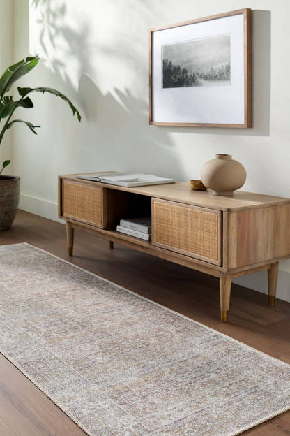 Rainier Traditional Dark Brown/Cream Washable Area Rug - Our PNW Home x Livabliss