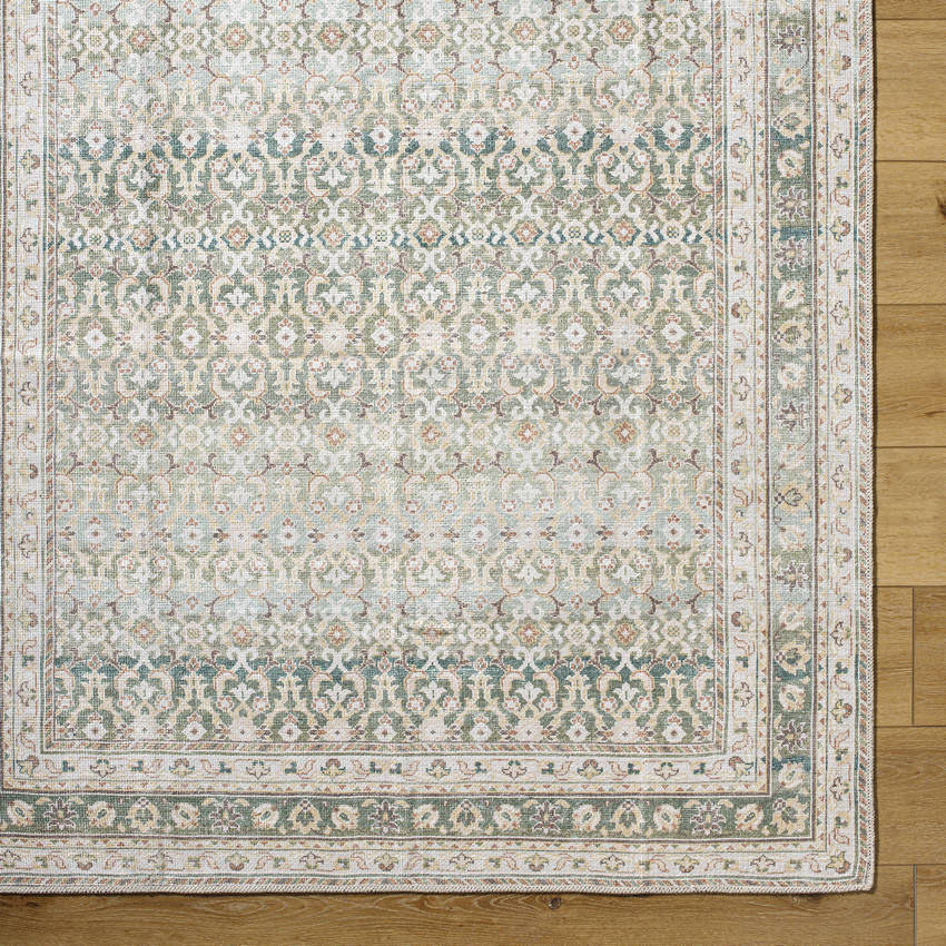 Rainier Traditional Olive Washable Area Rug - Our PNW Home x Livabliss