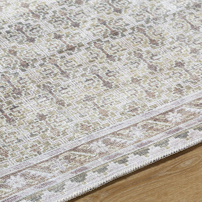 Rainier Traditional Light Brown Washable Area Rug - Our PNW Home x Livabliss