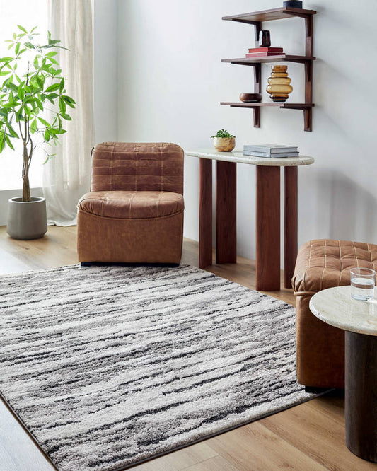 Arionne Modern Light Silver Area Rug