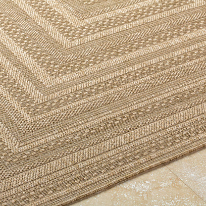 Zenia Cottage Light Brown Area Rug