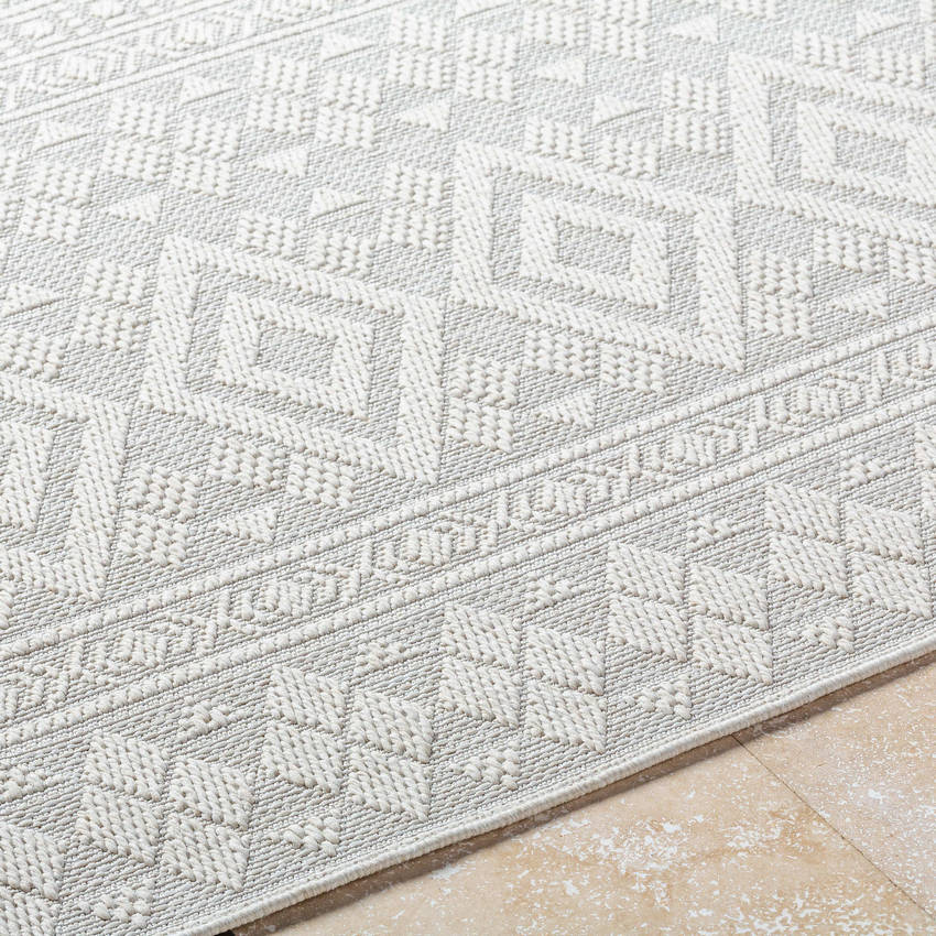 Teaira Modern Light Silver Area Rug