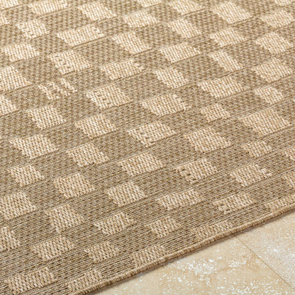 Tiphanie Cottage Light Brown Area Rug