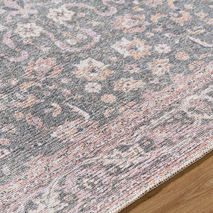 Jacqueleen Traditional Emerald Washable Area Rug