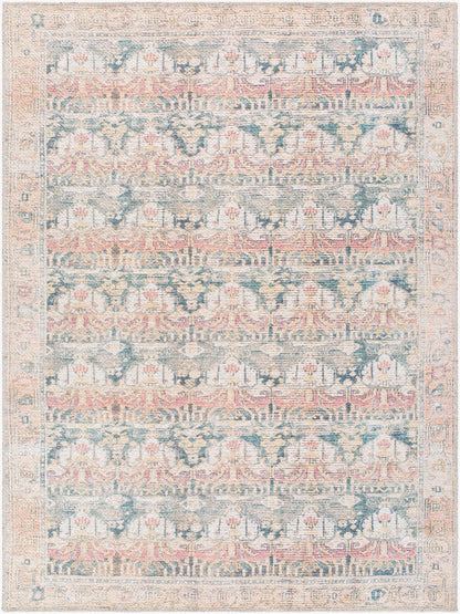 Jamilee Traditional Rust Washable Area Rug