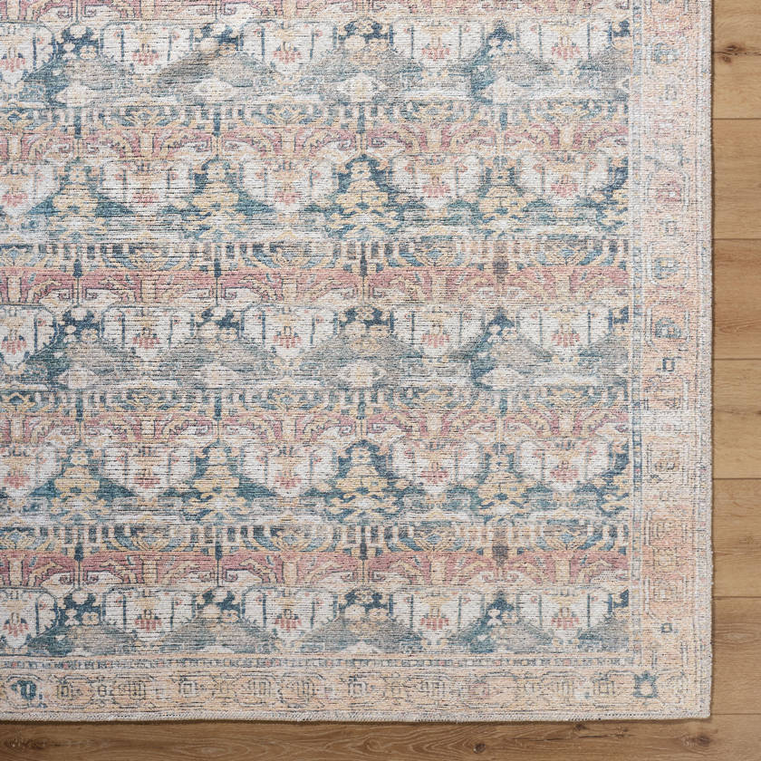 Jamilee Traditional Rust Washable Area Rug