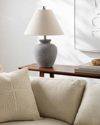 Kalan Modern Gray/Beige Table Lamp