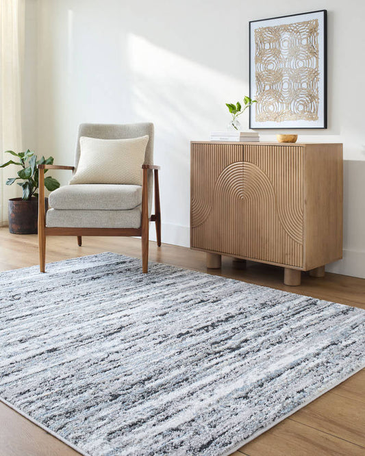 Kameshia Modern Light Gray Area Rug