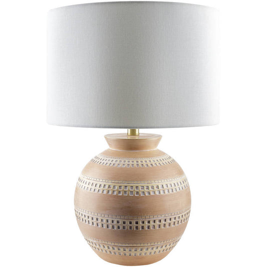 Dino Traditional Brick/White Table Lamp